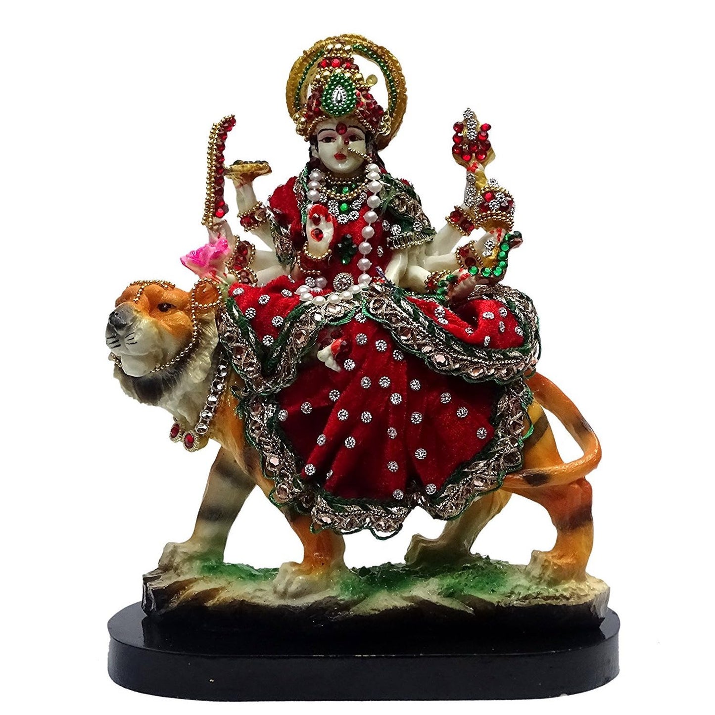 statue ALiLA ALiLa Marble & Polyresin Maa Durga MATA Rani Murti Idol Statue Sculpture (10") Multicolour statue