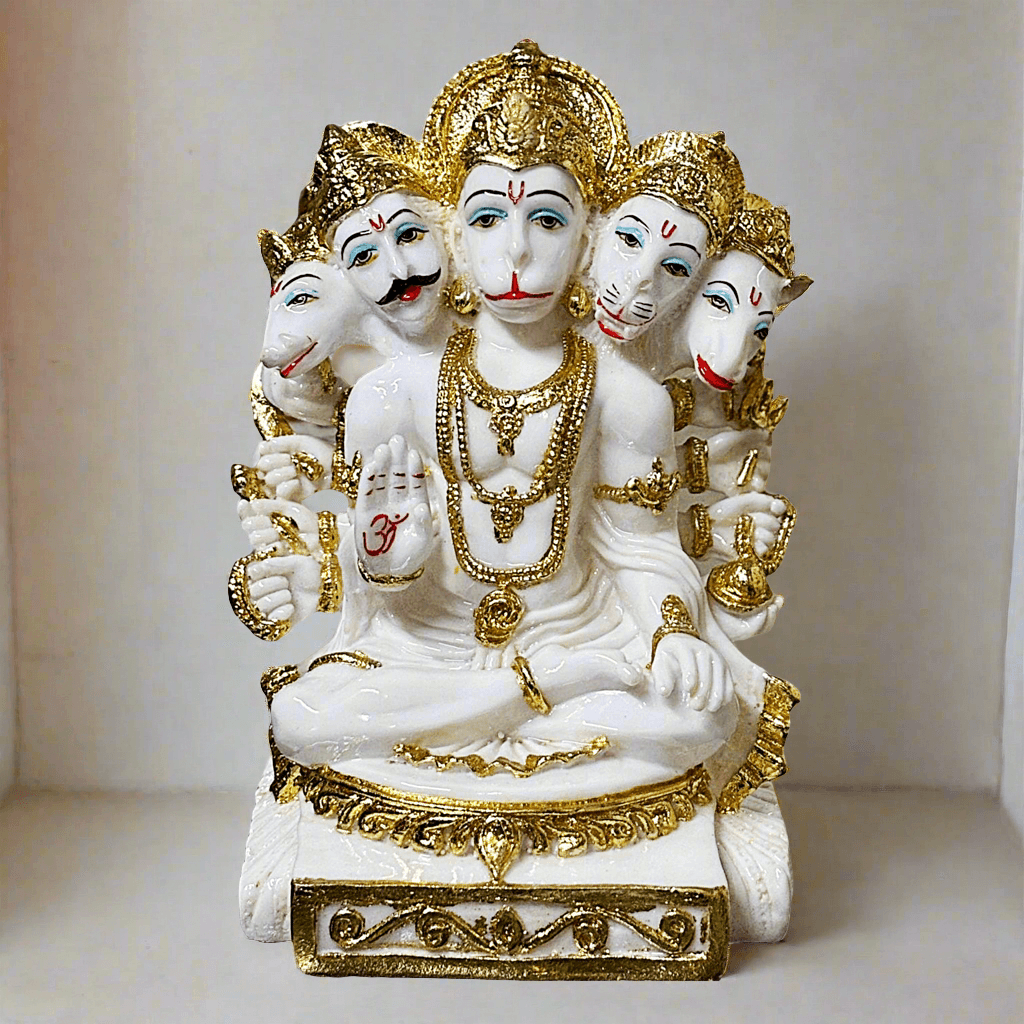 Statue ALiLA ALiLa Panchmukhi Hanuman ji God Idol Statue for Home Temple Pooja Office or Gifting, 14 inch Height Statue