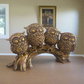 Statue ALiLA Whimsical Owls Sitting on a Tree Log Showpiece Statue for Gifting or Home Decoration Statue