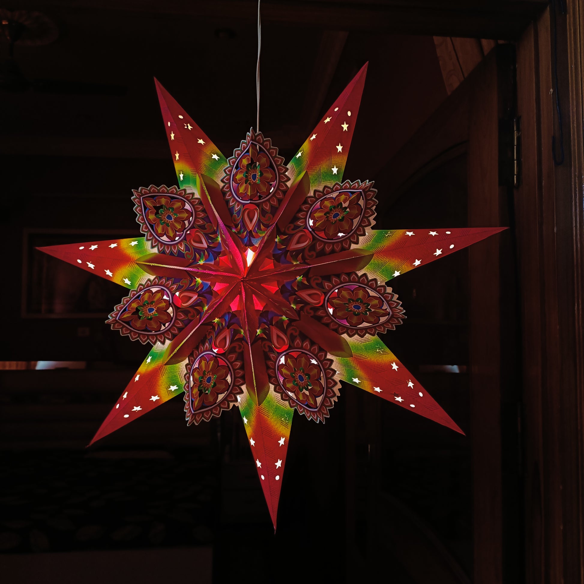 Lantern ALiLA ALiLa Star Lantern Kandil For Diwali Christmas Balcony, Akash Hanging Lantern For Home Living Room Xmas Festive Decor Decoration Lantern