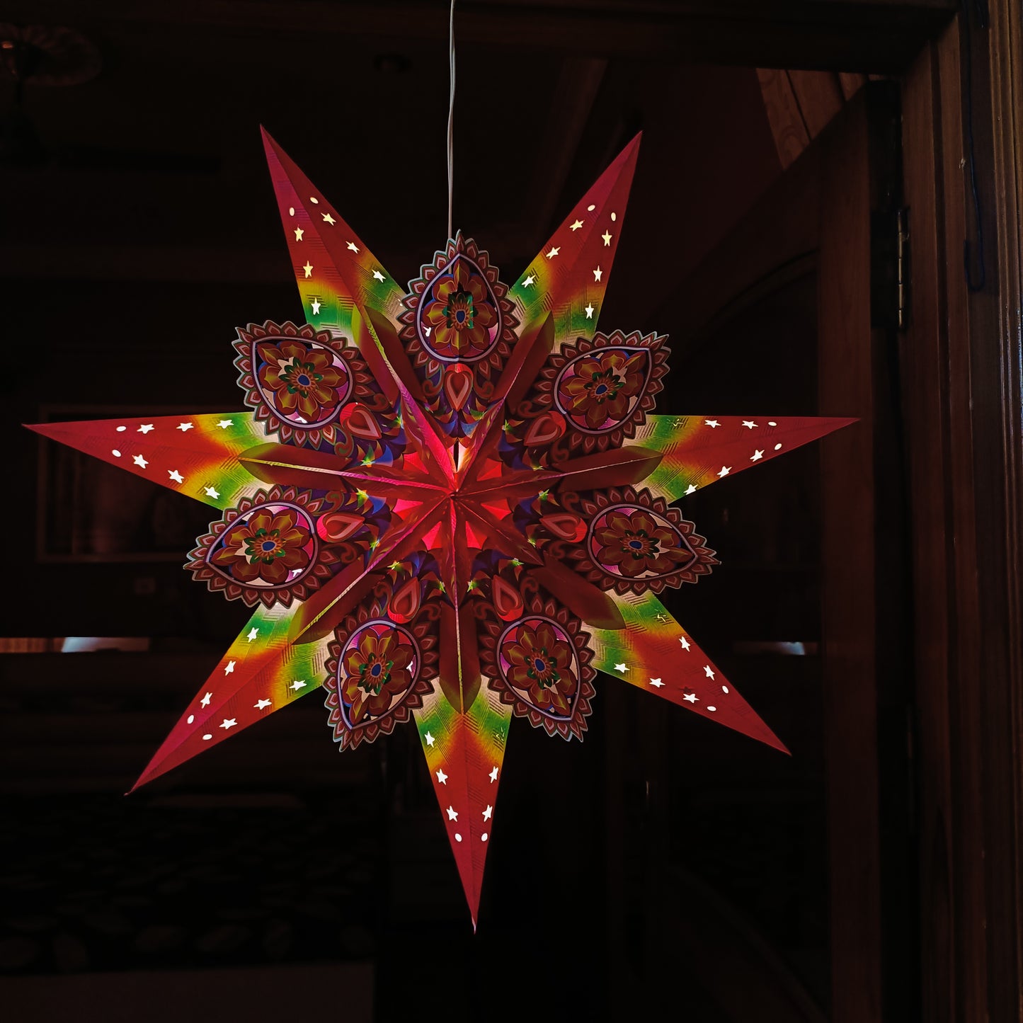 Lantern ALiLA ALiLa Star Lantern Kandil For Diwali Christmas Balcony, Akash Hanging Lantern For Home Living Room Xmas Festive Decor Decoration Lantern