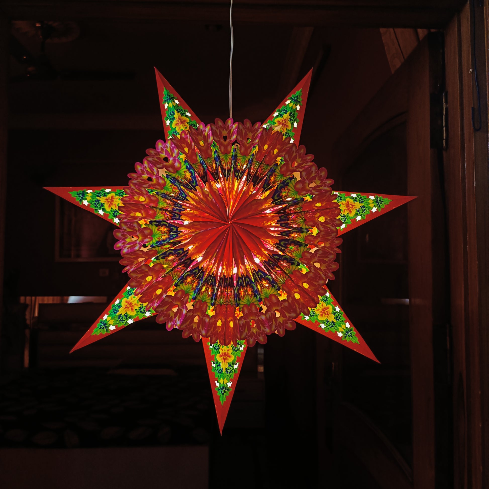 Lantern ALiLA ALiLa Star Lantern Kandil For Diwali Christmas Balcony, Akash Hanging Lantern For Home Living Room Xmas Festive Decor Decoration Lantern