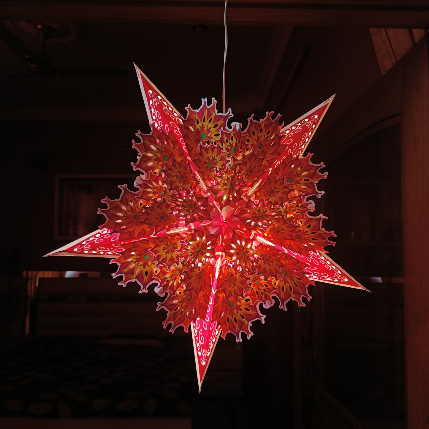 Lantern ALiLA ALiLa Star Lantern Kandil For Diwali Christmas Balcony, Akash Hanging Lantern For Home Living Room Xmas Festive Decor Decoration Lantern