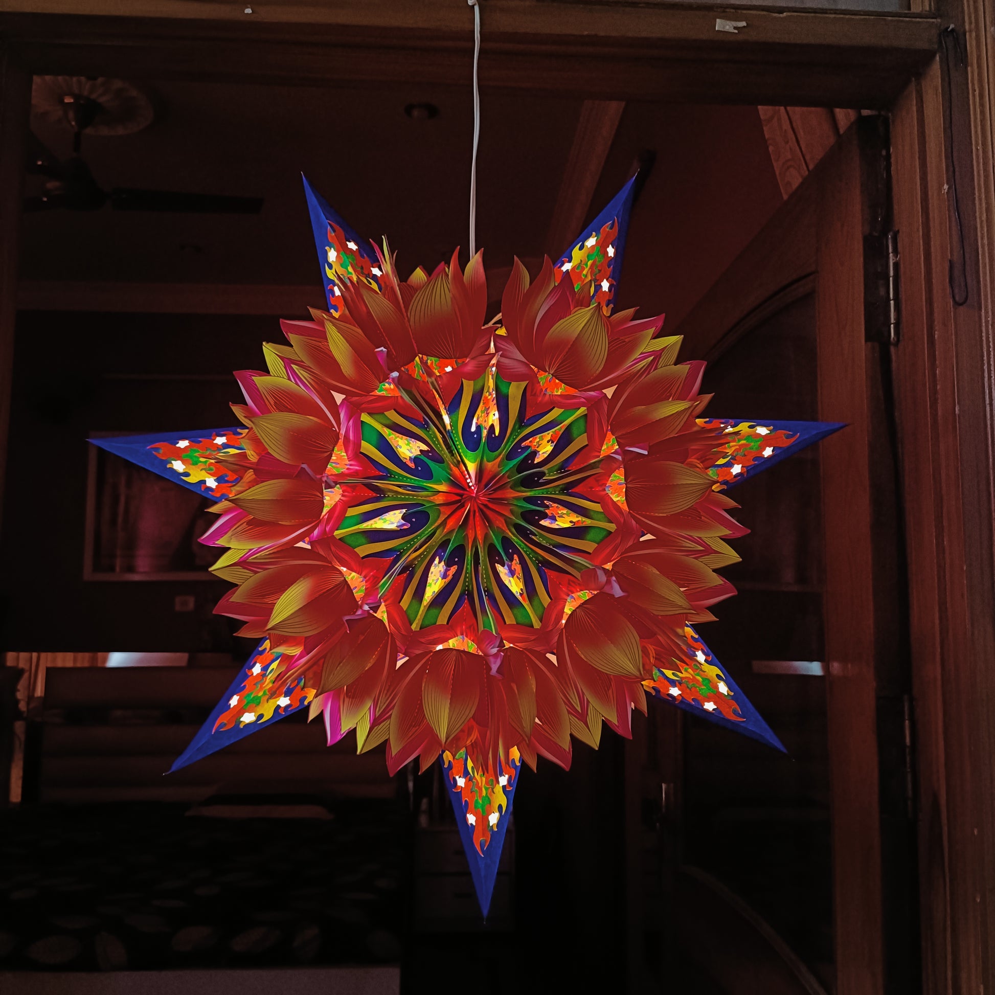 Lantern ALiLA ALiLa Star Lantern Kandil For Diwali Christmas Balcony, Akash Hanging Lantern For Home Living Room Xmas Festive Decor Decoration Lantern