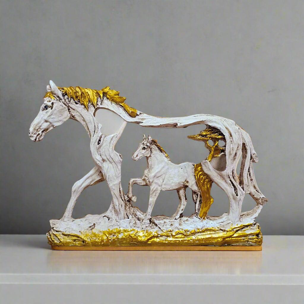 White Art Horse Statue for Home Decoration Elegant and Modern Horse Figurine for Gifting - ALiLA