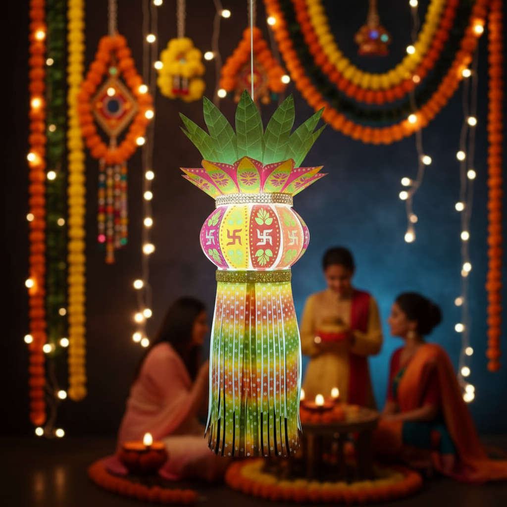 Lantern ALiLA ALiLa Akash Kandil For Diwali Balcony, Hanging Lantern For Home Living Room Festive Decor Decoration Lanterns Lantern