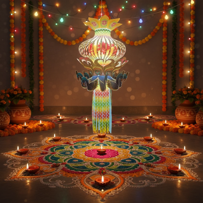 Lantern ALiLA ALiLa Akash Kandil For Diwali Balcony, Hanging Lantern For Home Living Room Festive Decor Decoration Lanterns Lantern