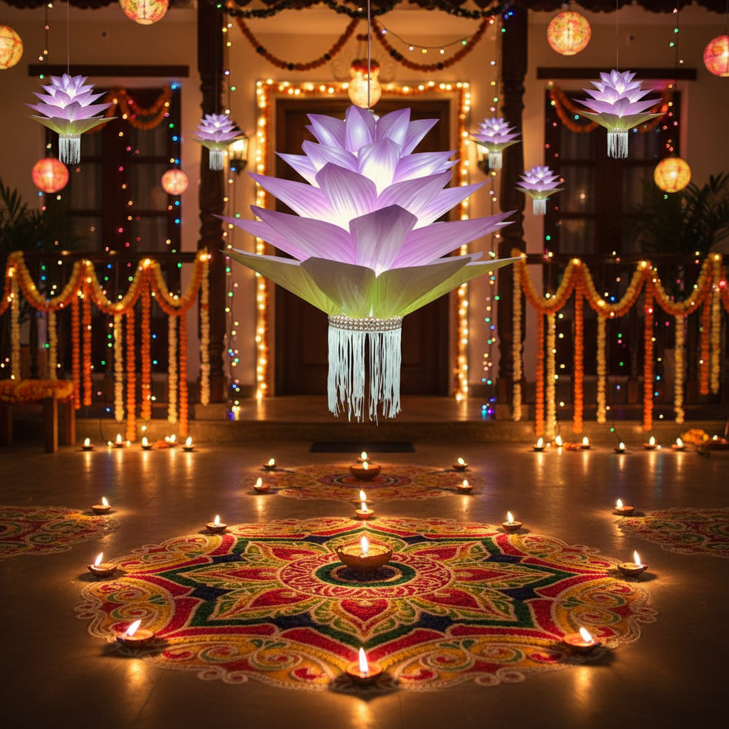 Lantern ALiLA ALiLa Akash Kandil For Diwali Balcony, Hanging Lantern For Home Living Room Festive Decor Decoration Lanterns Lantern