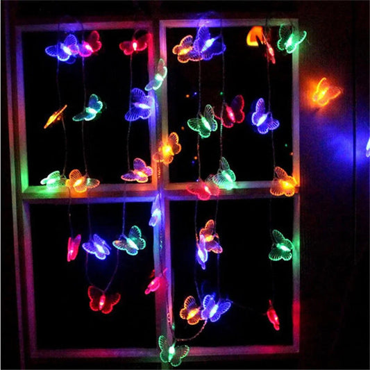 ALiLa Butterfly LED String Light for Home office balcony garden window curtain decoration, Multicolor/3.5 meter - ALiLA