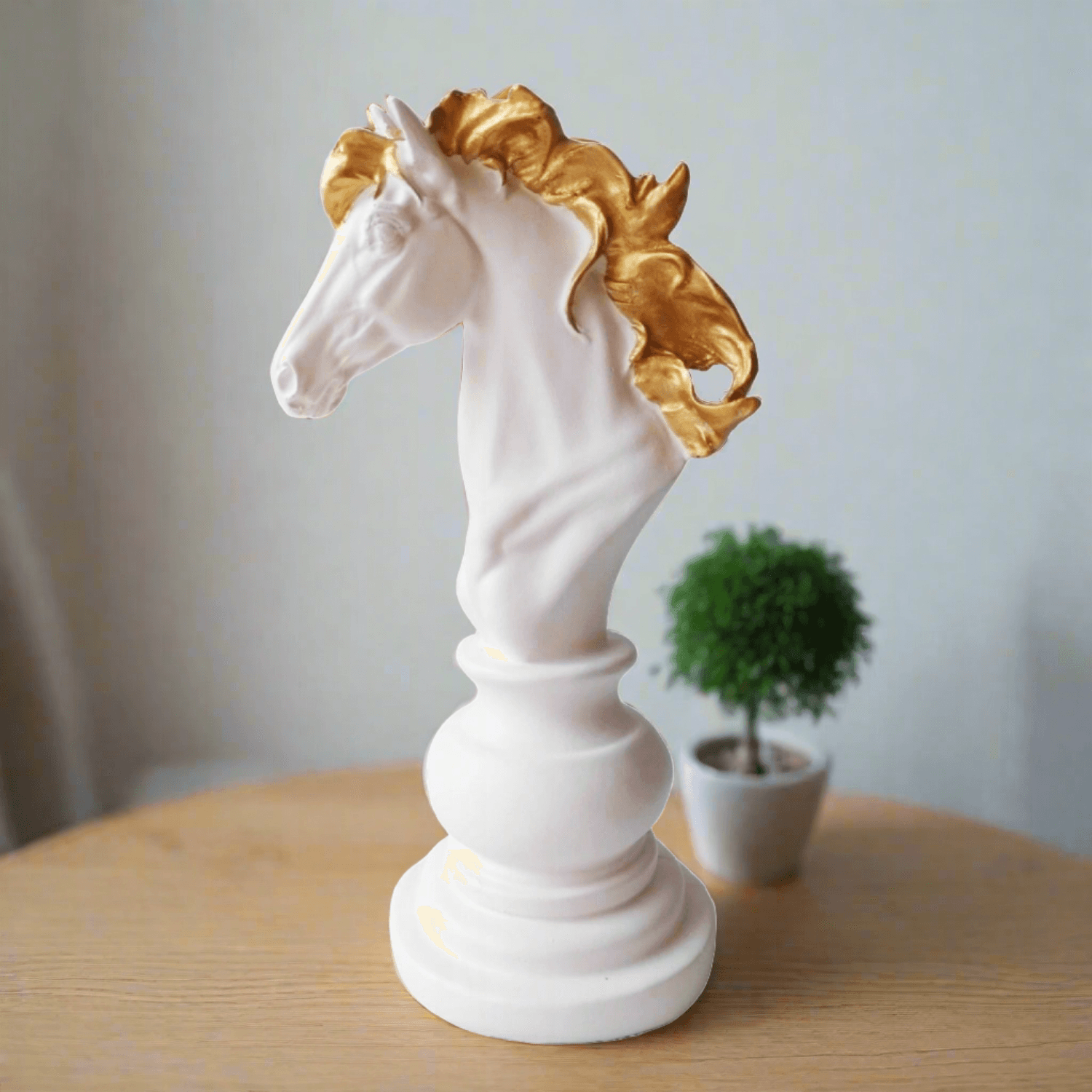 Statue ALiLA Exclusive Chess Horse Showpiece Polyresin Home Decoration Statue & Gifting item, 8 Inches Statue