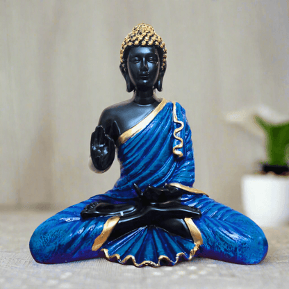 Meditating Buddha Statue Idol for Home Office Decoration & Gifting item Serenity and Spiritual Elegance, 8 Inches Height - ALiLA