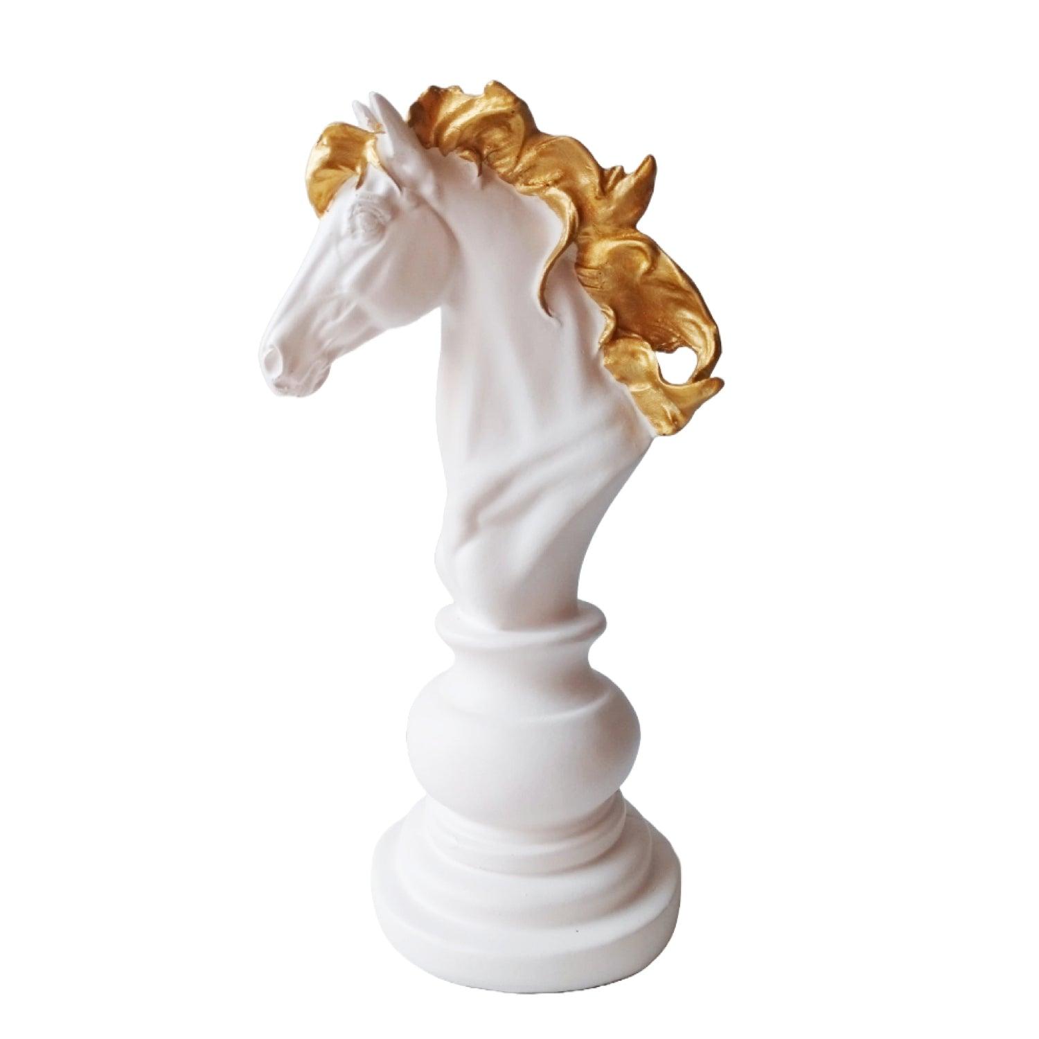 Statue ALiLA Exclusive Chess Horse Showpiece Polyresin Home Decoration Statue & Gifting item, 8 Inches Statue