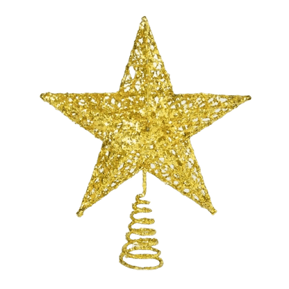 Tree Top Hanging Star for Artificial Christmas Picks for Xmas Tree Topper Stars Decorations Hanging Ornaments, DIY Xmas Wreath, Crafts, Holiday and Home Decor, 9 Inches - ALiLA
