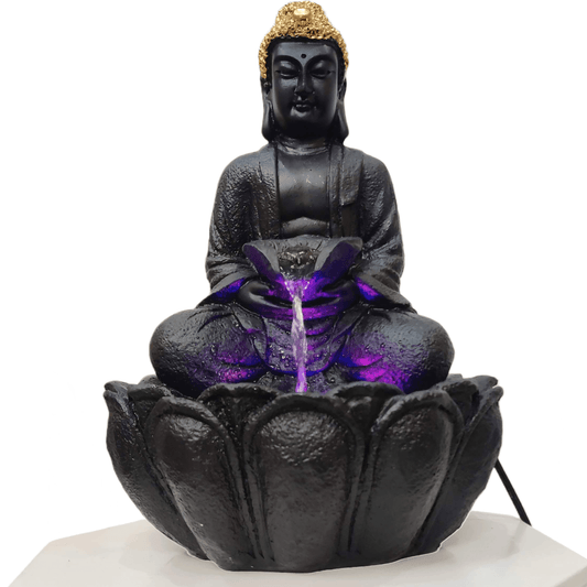 Water Fountain ALiLA Kamal Buddha Waterfall Fountain with LED for Home, Living Room, Office table, Balcony, Garden & Lawn decoration & Gifting item Water Fountain