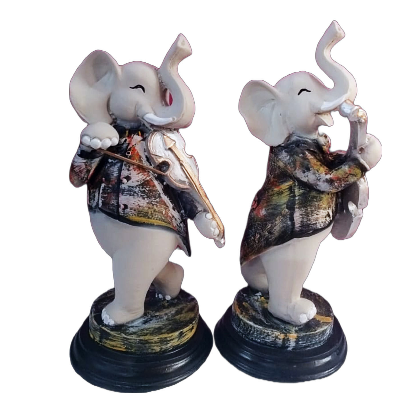 Statue ALiLA Musical Elephants Statue Showpiece Idol Exclusive for Gifting & Home Table Decoration, 10 inches Height Statue