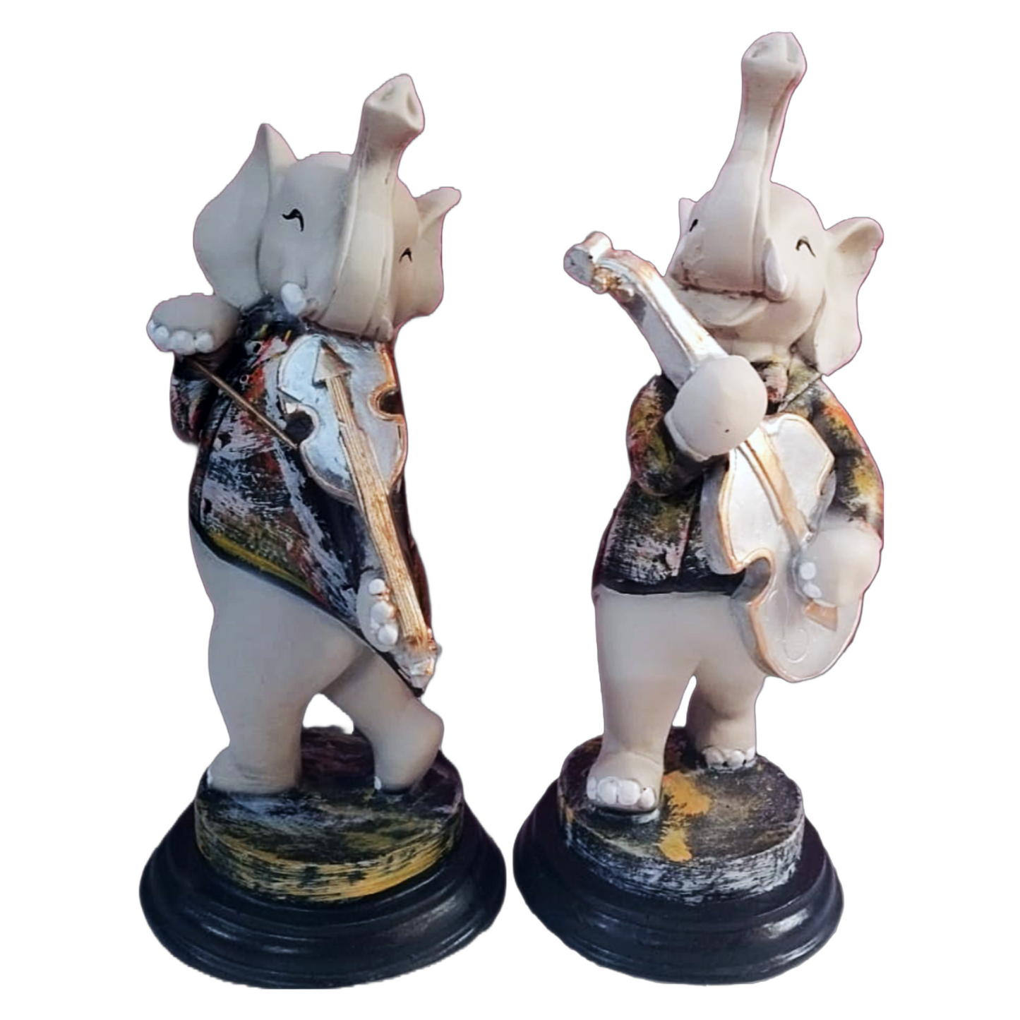 Statue ALiLA Musical Elephants Statue Showpiece Idol Exclusive for Gifting & Home Table Decoration, 10 inches Height Statue