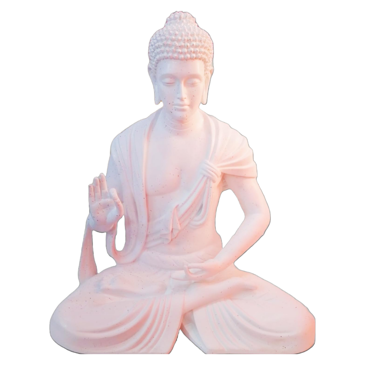 Statue ALiLA Big Size Meditating White Buddha Idol Statue Showpiece for Home Garden Living Room Decor Decoration Gift Gifting Items, 24 Inches Height Statue