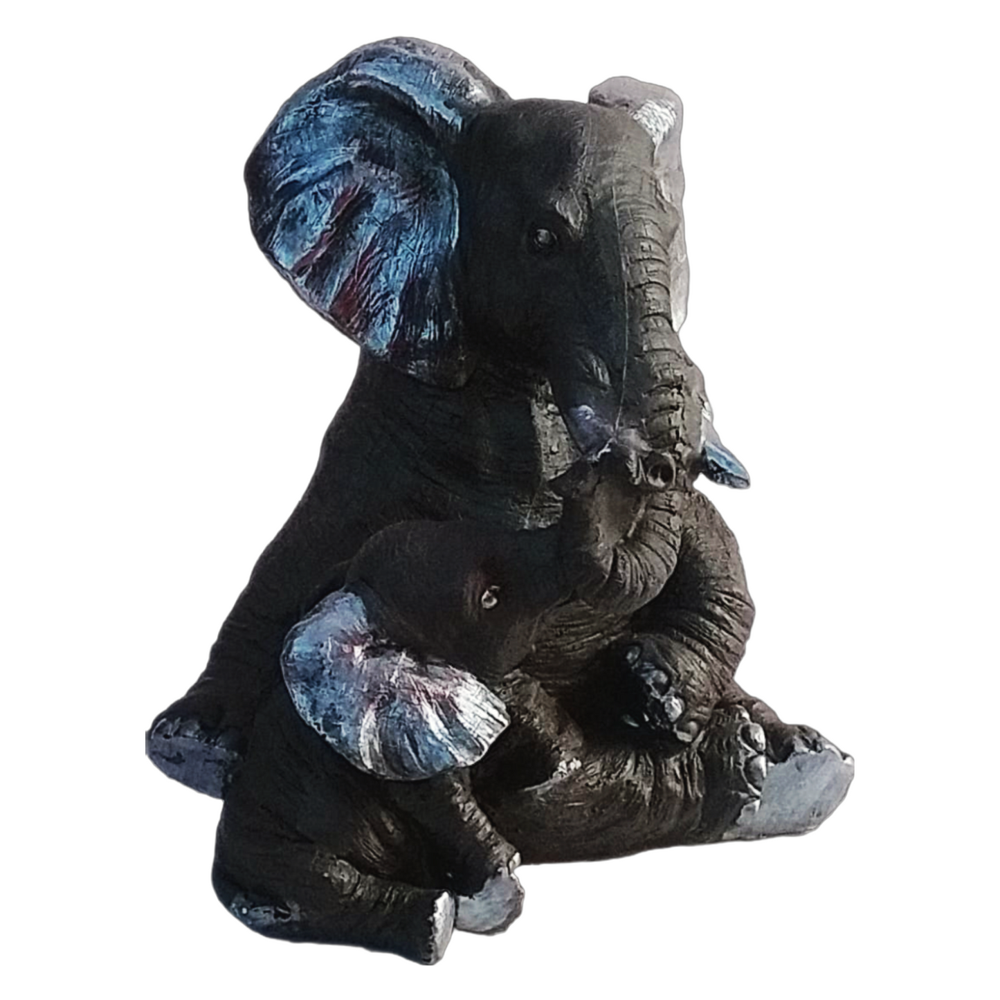 Statue ALiLA Elephant with Kid Real Original Looking Statue Showpiece Idol for Gifting & Home Table Decoration, 7.5 inches Height Statue