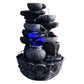 Water Fountain ALiLA Water Fall Fountain with LED Lights Home Living Room Decor Table Top Indoor Decoration (LXBXH: 12x9x15 Inch) Water Fountain