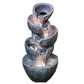 Water Fountain ALiLA Grey Big Spiral Water Fountain with LED Lights for Home Living room Decor Decoration Indoor Outdoor Gift Gifting Items, 2.5 feet/30 inches Water Fountain