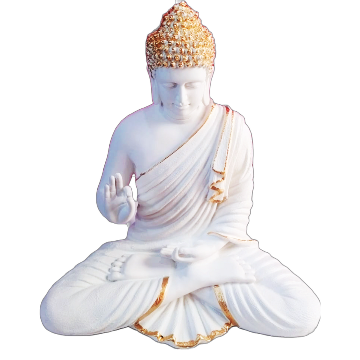 Statue ALiLA Big Size Meditating Buddha Idol Statue Showpiece for Home Garden Living Room Decor Decoration Gift Gifting Items, 14 inches / 35cm / 1 Feet Statue