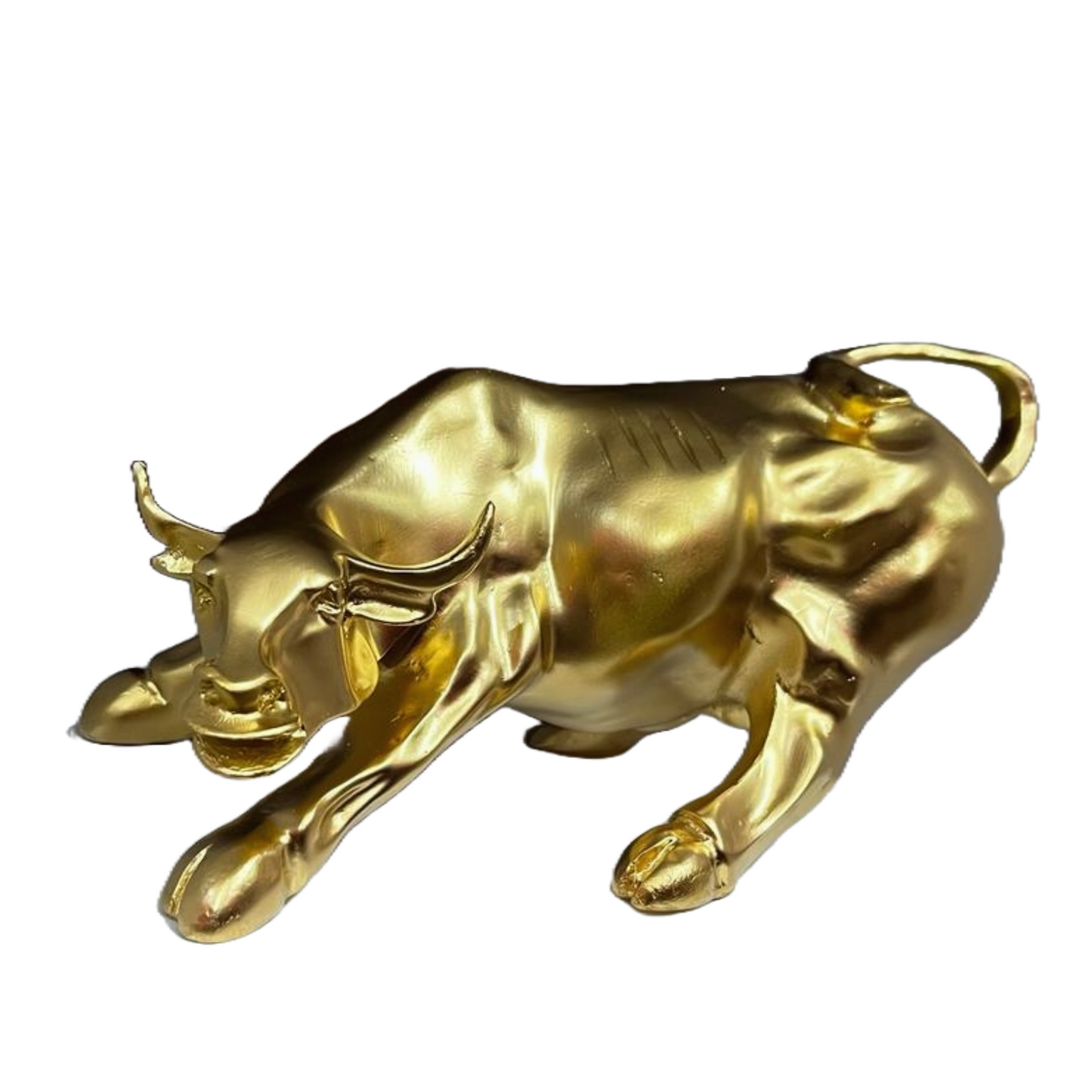 statue ALiLA Golden Bull Statue Showpiece Idol for Gifting & Home Office Desk Table Decoration, 7 Inch Height statue