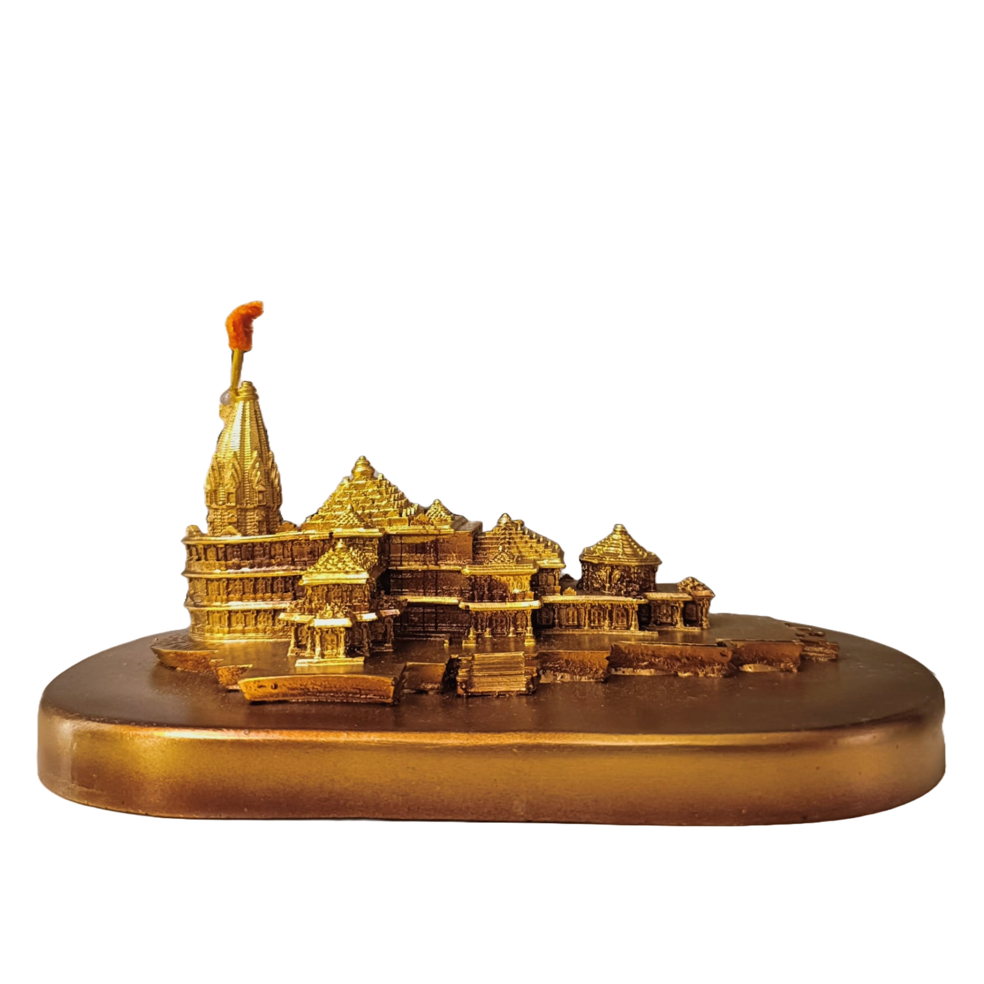 Statue ALiLA Shri Ram Mandir Golden Ayodhya Model for Home Temple Pooja Decoration & Gifts, (LxWxH 6x5x3) Statue