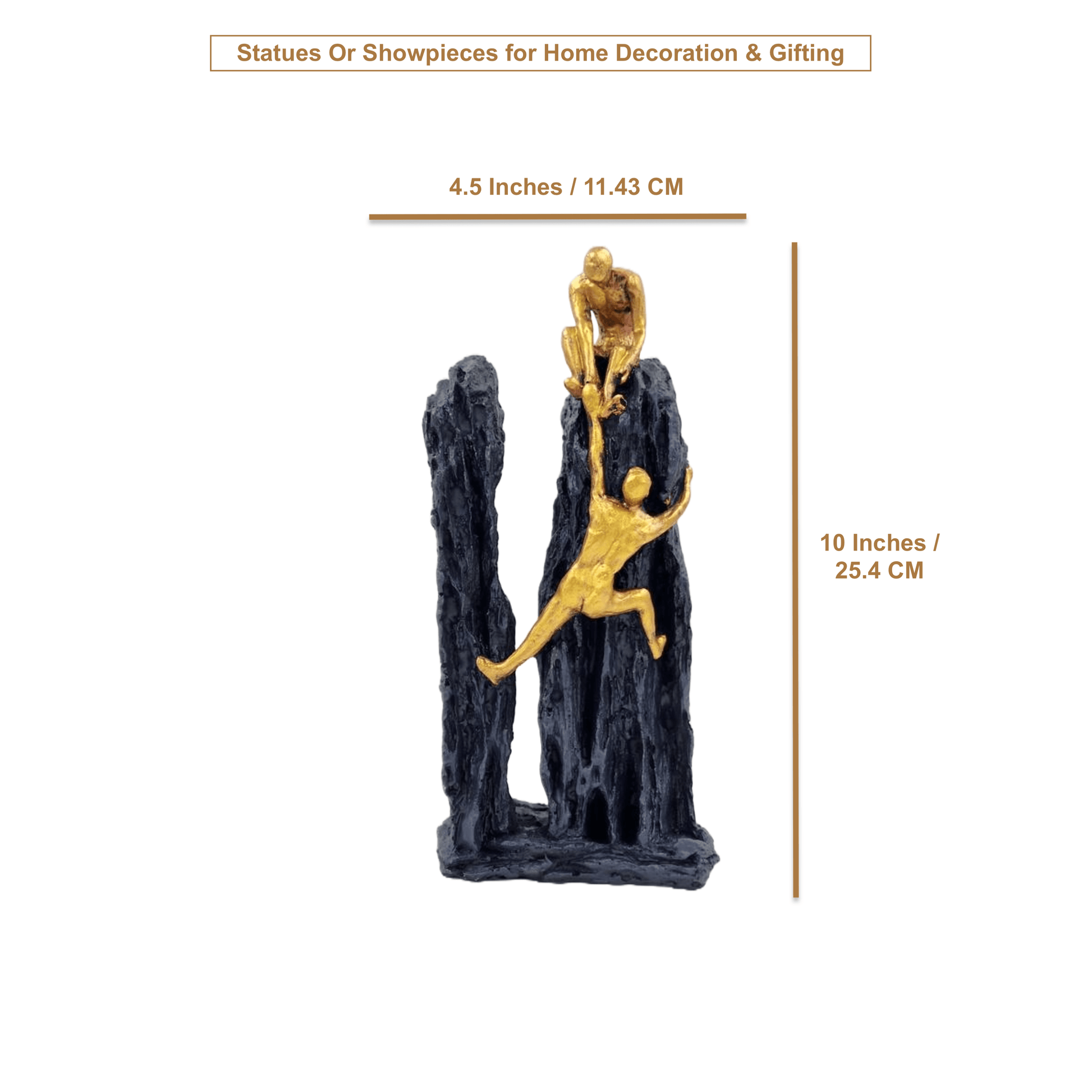 Statue ALiLA Human Climbing Mountain Statue Showpiece Idol for Gifting & Home Table Decoration Vastu Lucky, 10 Inches Height… Statue