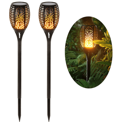 ALiLa Mashaal Flame Solar Lights Outdoor Waterproof Dancing Fire Torch Lantern Landscape Auto On/Off for Home Garden Balcony Decor Decoration Lighting - ALiLA