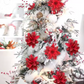 Christmas ALiLA 12Pcs Red Christmas Poinsettias Flowers Decoration Artificial Flowers for Christmas Tree Ornaments Suitable for Home Christmas Decorations Xmas Tree Decorations Items Wreath Making Christmas