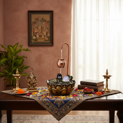 Water Fountain ALiLA ALiLa Shivling Lord Shiva Water Fall Fountain with LED Lights Home Decor Decoration Gift Gifting Items, 18 inches Height Water Fountain