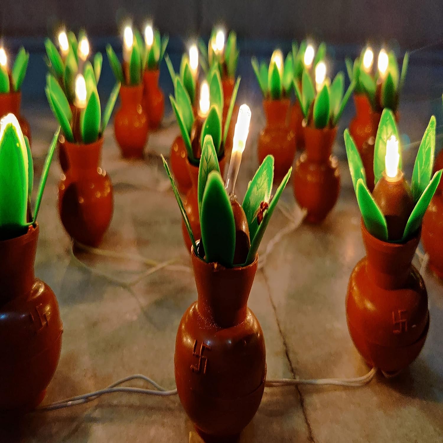 LED String Light ALiLA Brown Kalash Rice Light Lamp Fairy String for Home Pooja Puja Mandir Decoration Diwali Light (12Feet/3meters) LED String Light