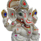 Statue ALiLA Lord Ganesha Ganapati ji Statue Idol with Ornaments for Home Temple Office Decoration & Gifting, 7 inches Height Statue