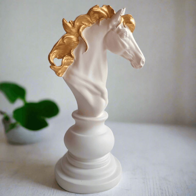 Statue ALiLA Exclusive Chess Horse Showpiece Polyresin Home Decoration Statue & Gifting item, 8 Inches Statue