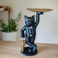 Statue ALiLA ALiLa Dog Statue with Golden Plate Showpiece Idol for Gifting & Home Table Decoration, 10 Inches Height Statue