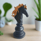 Statue ALiLA Exclusive Chess Horse Showpiece Polyresin Home Decoration Statue & Gifting item, 8 Inches Black Statue