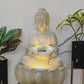 Kamal Lotus Buddha Statue Water Fountains For Home Living Room Decor with LED Lights Decoration  Indoor Outdoor Gift Gifting Items, 21 inches