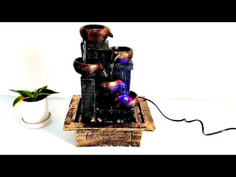 Buy Global Grabbers Polyresin Table Top Indoor Outdoor Water Fall Fountain  with LED Lights Home Decor Decoration Gift Gifting Items-SG15(KB) Online at  desertcartINDIA